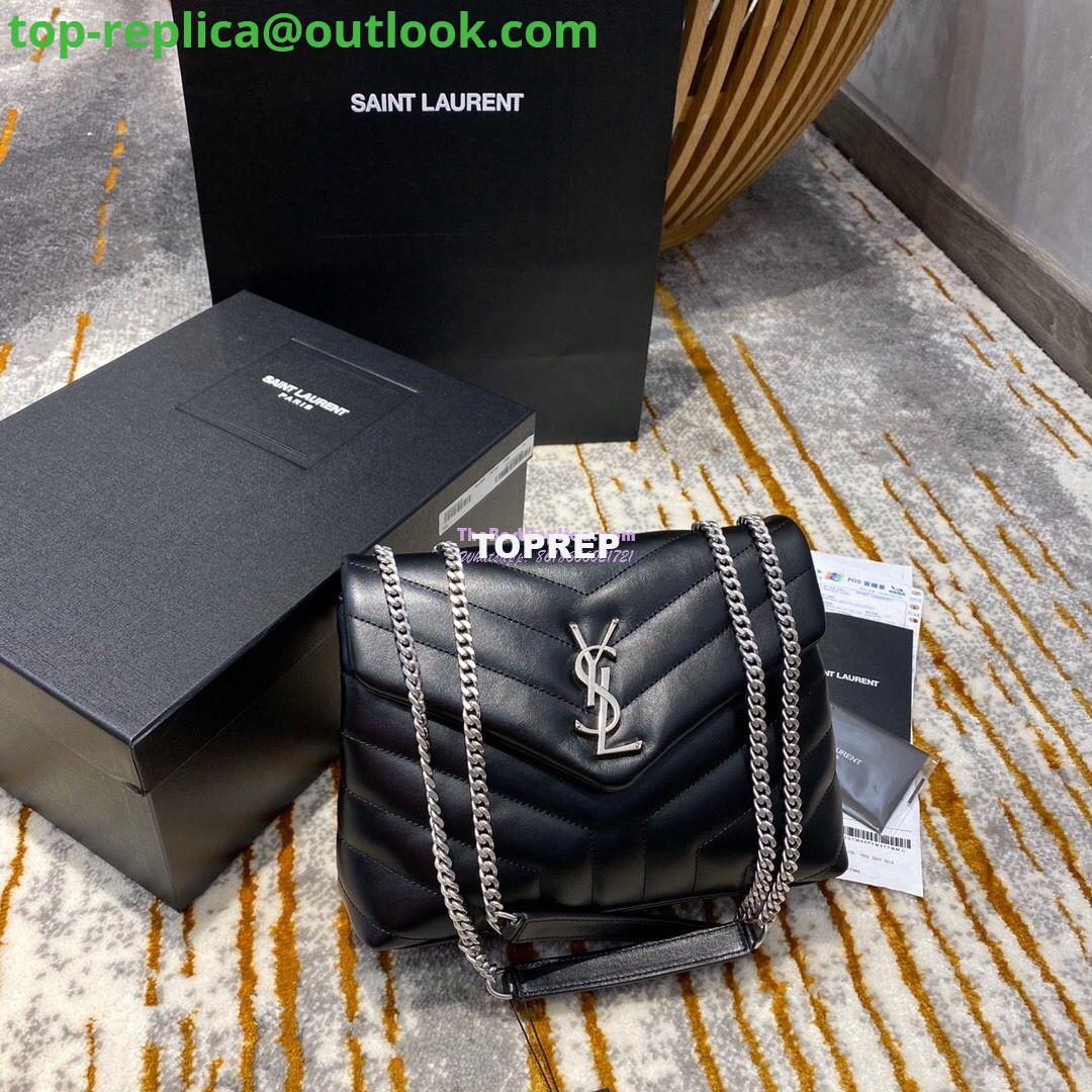 Replica Yves Saint Laurent YSL Loulou Small In Matelassé “Y” Leather Black Silver Hardware 494699 Replica Yves Saint Laurent YSL Loulou Small In Matelassé “Y” Leather Black Silver Hardware 494699