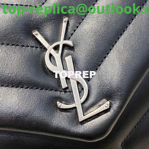 Replica Yves Saint Laurent YSL Loulou Small In Matelassé “Y” Leather Black Silver Hardware 494699 5