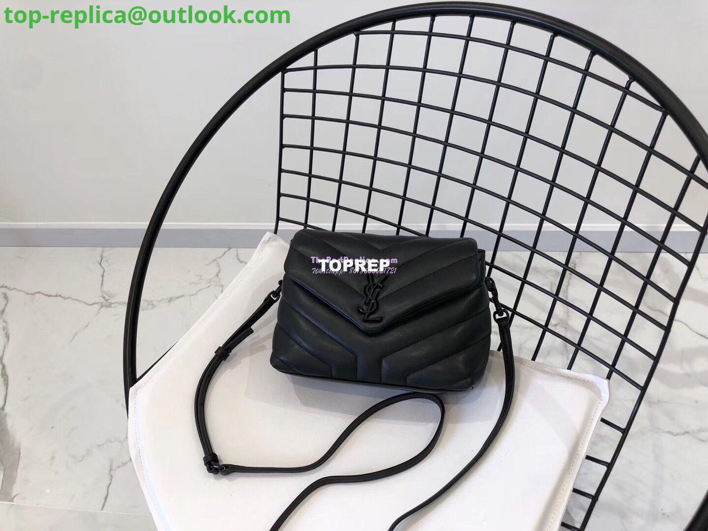 Replica Yves Saint Laurent YSL Loulou Toy Bag In Matelassé "Y" Leather Black Black Hardware 467072 Replica Yves Saint Laurent YSL Loulou Toy Bag In Matelassé "Y" Leather Black Black Hardware 467072