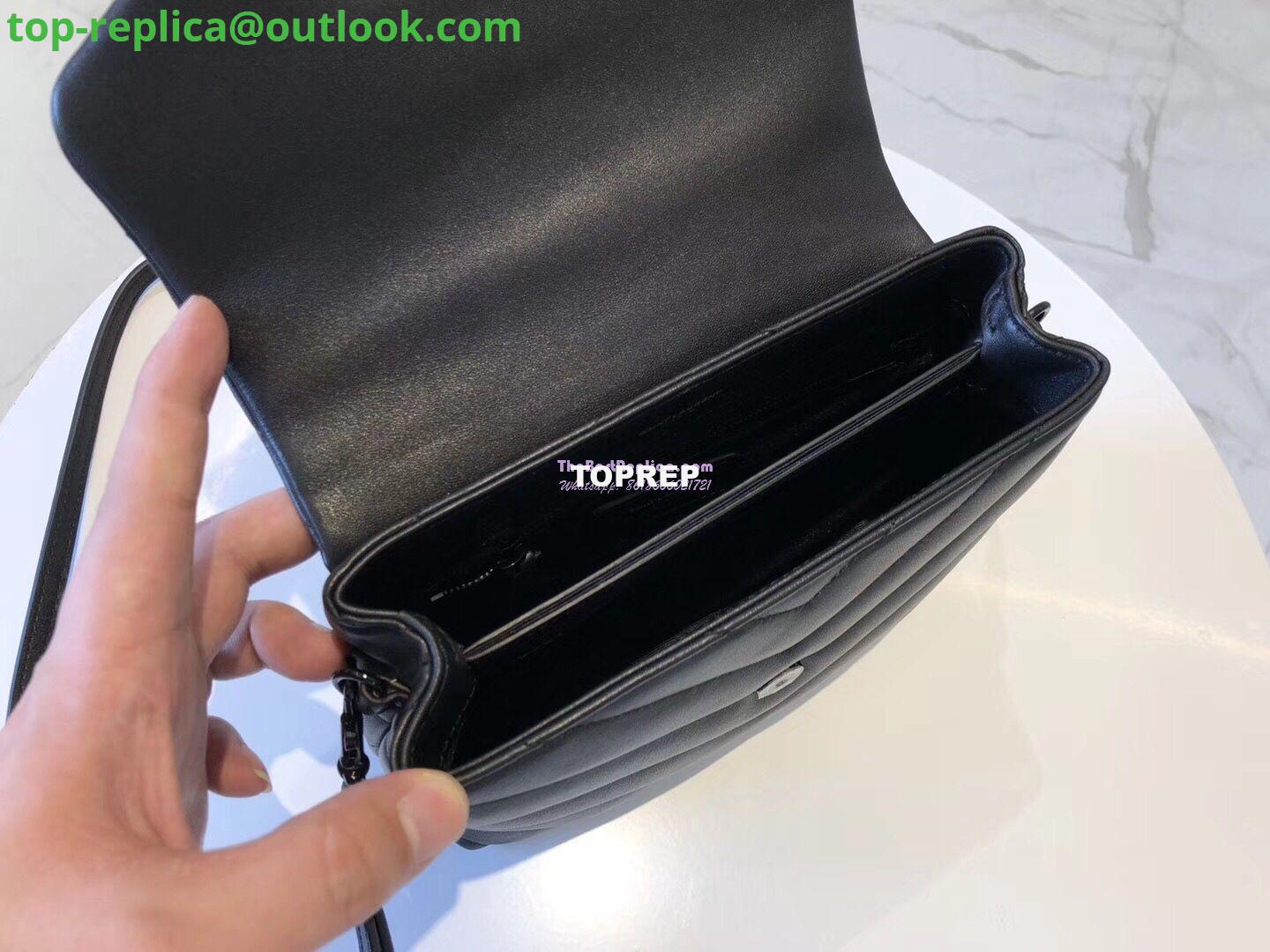 Replica Yves Saint Laurent YSL Loulou Toy Bag In Matelassé "Y" Leather Black Black Hardware 467072 7 Replica Yves Saint Laurent YSL Loulou Toy Bag In Matelassé "Y" Leather Black Black Hardware 467072 7