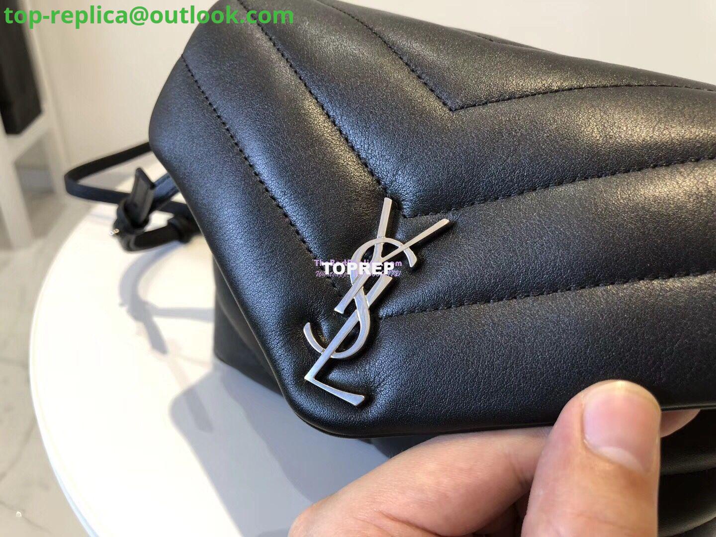 Replica Yves Saint Laurent YSL Loulou Toy Bag In Matelassé "Y" Leather Black Silver Hardware 467072 4 Replica Yves Saint Laurent YSL Loulou Toy Bag In Matelassé "Y" Leather Black Silver Hardware 467072 4