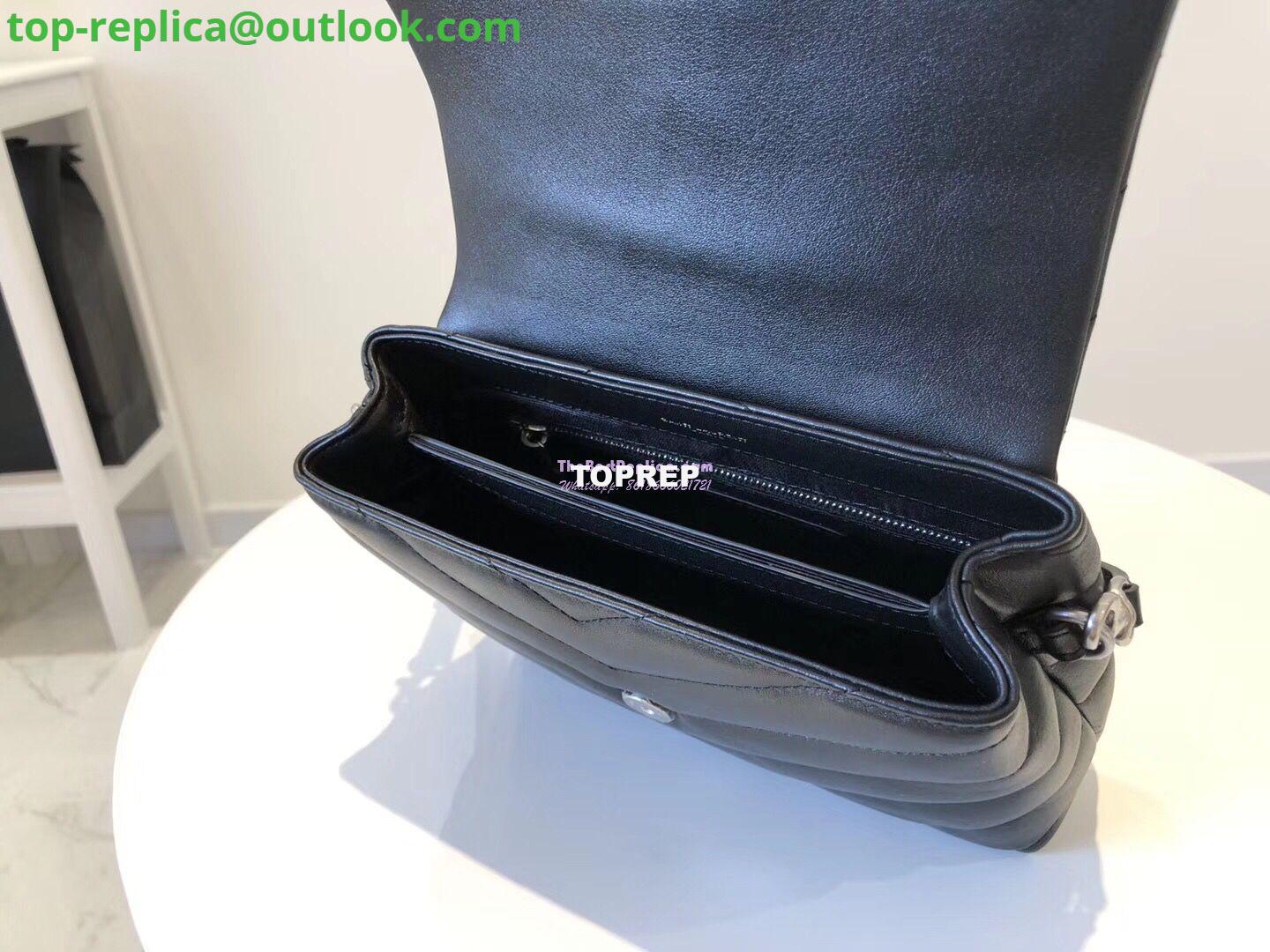 Replica Yves Saint Laurent YSL Loulou Toy Bag In Matelassé "Y" Leather Black Silver Hardware 467072 6 Replica Yves Saint Laurent YSL Loulou Toy Bag In Matelassé "Y" Leather Black Silver Hardware 467072 6