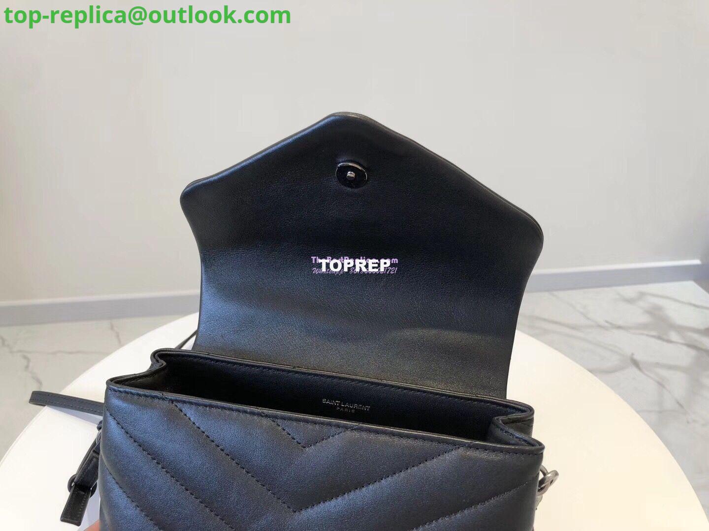 Replica Yves Saint Laurent YSL Loulou Toy Bag In Matelassé "Y" Leather Black Silver Hardware 467072 7 Replica Yves Saint Laurent YSL Loulou Toy Bag In Matelassé "Y" Leather Black Silver Hardware 467072 7