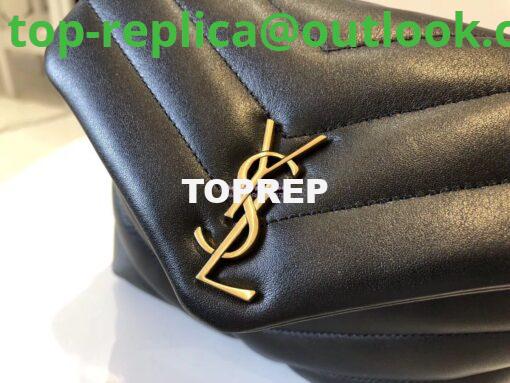 Replica Yves Saint Laurent YSL Loulou Toy Bag In Matelassé "Y" Leather Black 467072 4