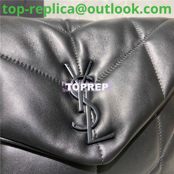 Replica Yves Saint Laurent YSL Loulou Puffer Medium Bag In Quilted Lambskin 5774751 All Black 3 Replica Yves Saint Laurent YSL Loulou Puffer Medium Bag In Quilted Lambskin 5774751 All Black 3