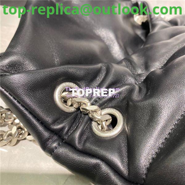 Replica Yves Saint Laurent YSL Loulou Puffer Medium Bag In Quilted Lambskin 5774751 Black Silver 5 Replica Yves Saint Laurent YSL Loulou Puffer Medium Bag In Quilted Lambskin 5774751 Black Silver 5