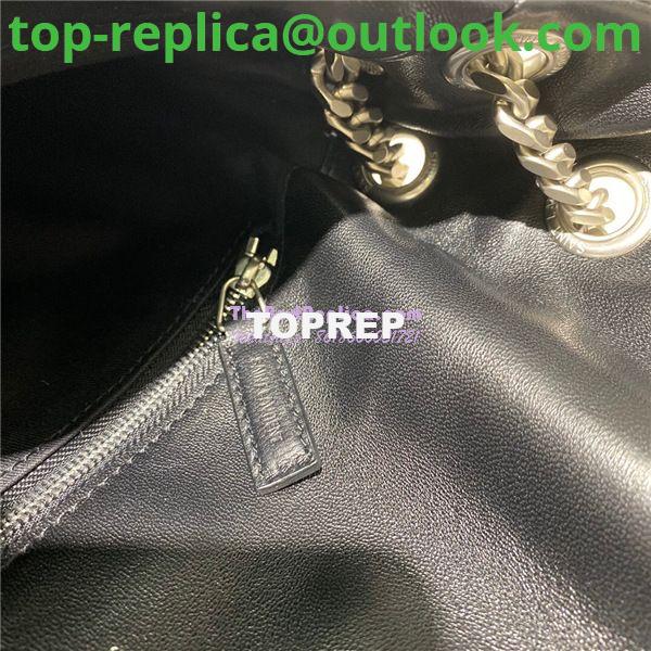 Replica Yves Saint Laurent YSL Loulou Puffer Medium Bag In Quilted Lambskin 5774751 Black Silver 11 Replica Yves Saint Laurent YSL Loulou Puffer Medium Bag In Quilted Lambskin 5774751 Black Silver 11