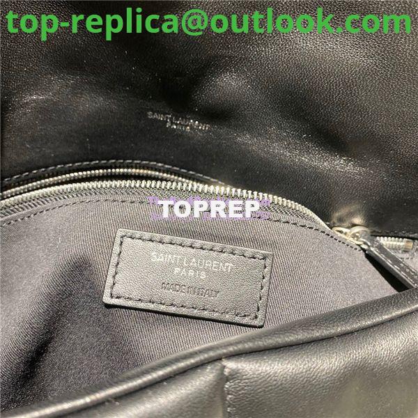Replica Yves Saint Laurent YSL Loulou Puffer Medium Bag In Quilted Lambskin 5774751 Black Silver 12 Replica Yves Saint Laurent YSL Loulou Puffer Medium Bag In Quilted Lambskin 5774751 Black Silver 12