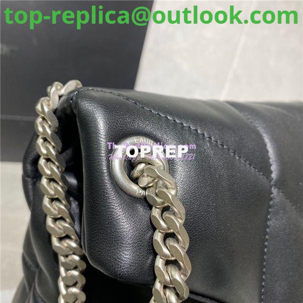 Replica Yves Saint Laurent YSL Loulou Puffer Medium Bag In Quilted Lambskin 5774751 Black Silver 14 Replica Yves Saint Laurent YSL Loulou Puffer Medium Bag In Quilted Lambskin 5774751 Black Silver 14