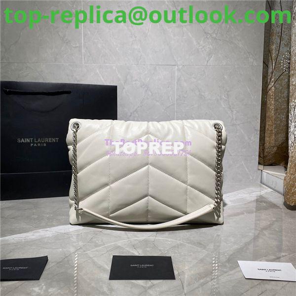 Replica Yves Saint Laurent YSL Loulou Puffer Medium Bag In Quilted Lambskin 5774751 White 4 Replica Yves Saint Laurent YSL Loulou Puffer Medium Bag In Quilted Lambskin 5774751 White 4