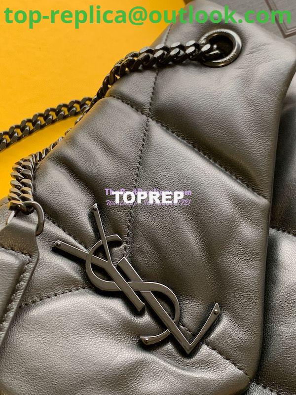 Replica Yves Saint Laurent YSL Loulou Puffer Small Bag In Quilted Lambskin 577476 All Black 4 Replica Yves Saint Laurent YSL Loulou Puffer Small Bag In Quilted Lambskin 577476 All Black 4