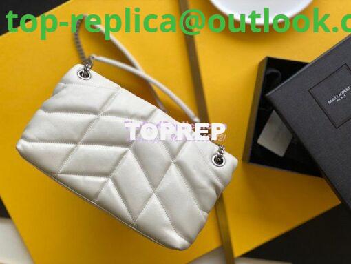 Replica Yves Saint Laurent YSL Loulou Puffer Small Bag In Quilted Lambskin 577476 White 2