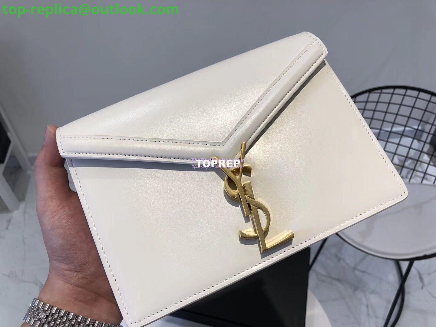 Replica YSL Saint Laurent Cassandra Monogram Clasp Bag In Smooth Leather White 3 Replica YSL Saint Laurent Cassandra Monogram Clasp Bag In Smooth Leather White 3