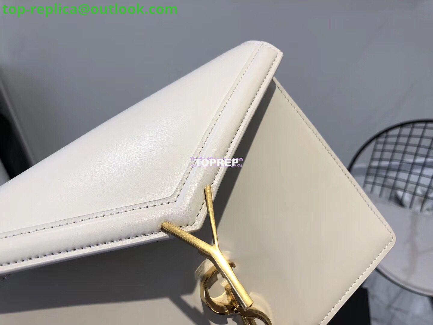 Replica YSL Saint Laurent Cassandra Monogram Clasp Bag In Smooth Leather White 5 Replica YSL Saint Laurent Cassandra Monogram Clasp Bag In Smooth Leather White 5