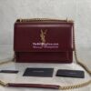 Replica YSL Saint Laurent Sunset Medium In Smooth Leather 442906 Black Silver Hardware 10