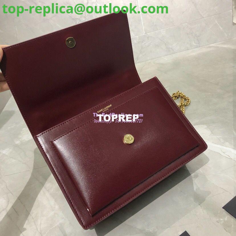 Replica YSL Saint Laurent Sunset Medium In Smooth Leather 442906 Dark Legion Red Gold Hardware 6 Replica YSL Saint Laurent Sunset Medium In Smooth Leather 442906 Dark Legion Red Gold Hardware 6