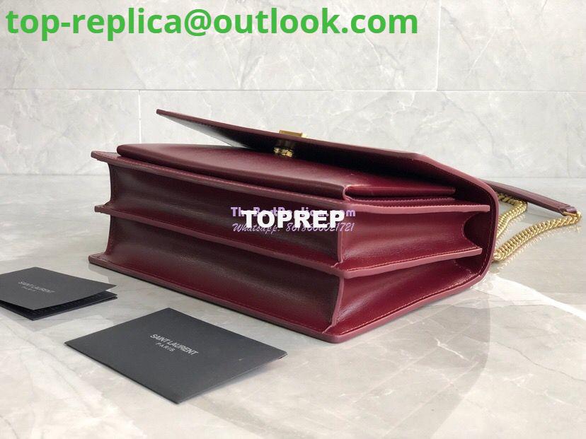 Replica YSL Saint Laurent Sunset Medium In Smooth Leather 442906 Dark Legion Red Gold Hardware 8 Replica YSL Saint Laurent Sunset Medium In Smooth Leather 442906 Dark Legion Red Gold Hardware 8
