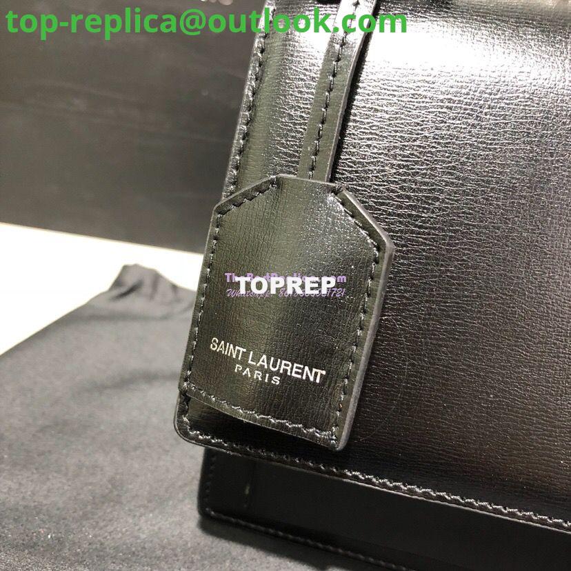Replica YSL Saint Laurent Sunset Medium In Smooth Leather 442906 Black Silver Hardware 2 Replica YSL Saint Laurent Sunset Medium In Smooth Leather 442906 Black Silver Hardware 2