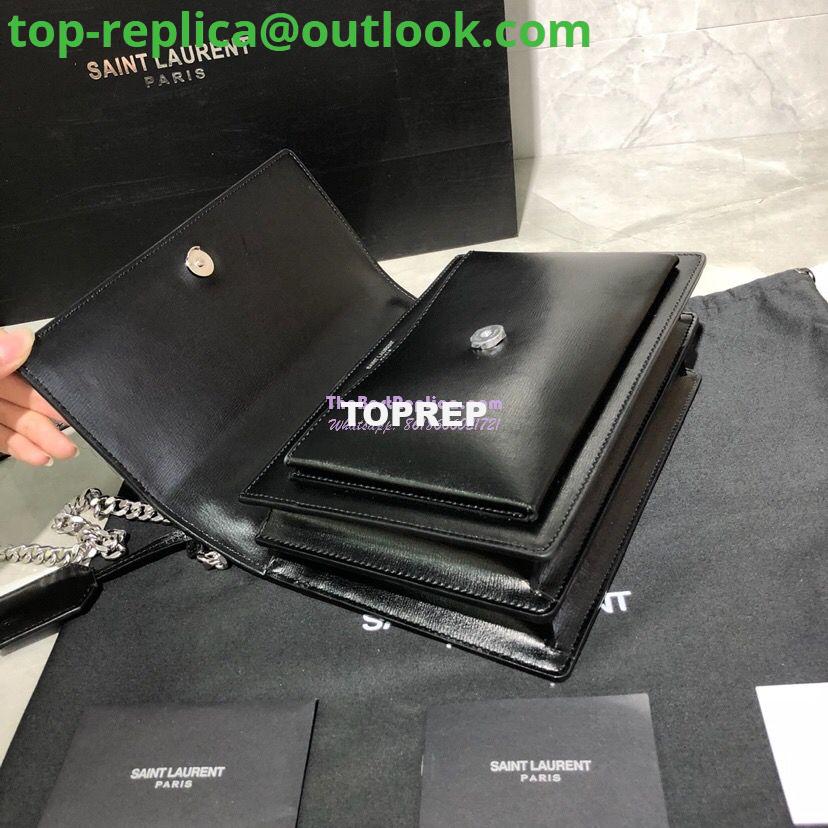 Replica YSL Saint Laurent Sunset Medium In Smooth Leather 442906 Black Silver Hardware 4 Replica YSL Saint Laurent Sunset Medium In Smooth Leather 442906 Black Silver Hardware 4