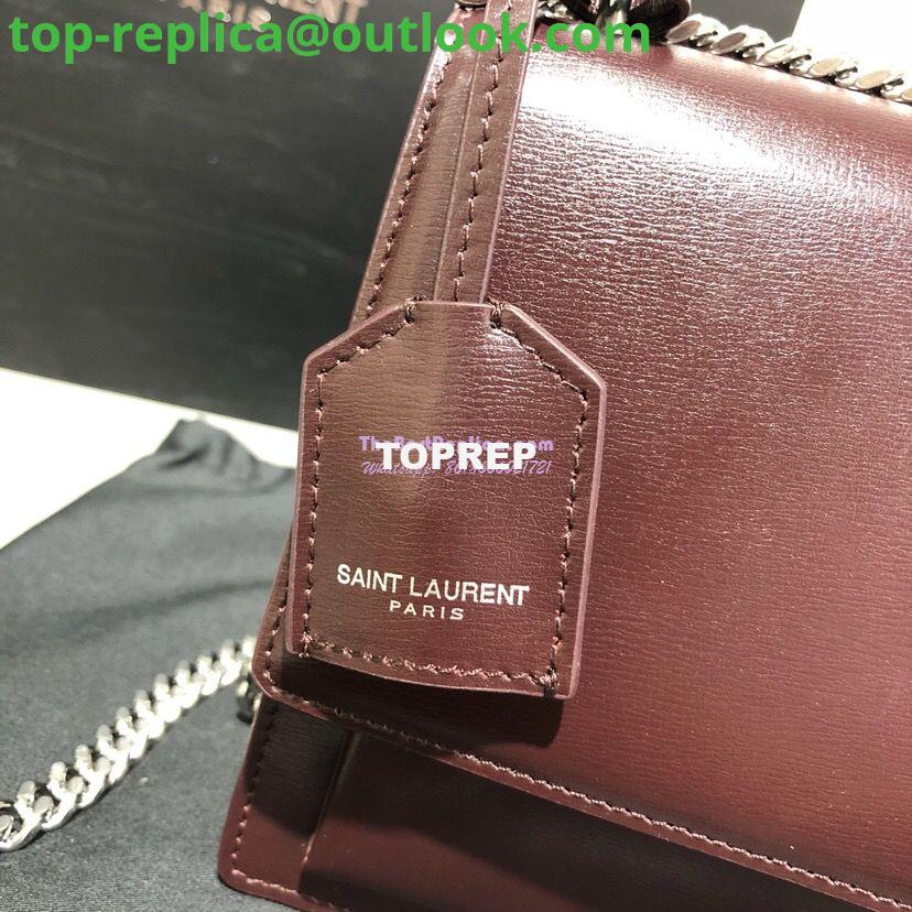 Replica YSL Saint Laurent Sunset Medium In Smooth Leather 442906 Dark Red Silver Hardware 4 Replica YSL Saint Laurent Sunset Medium In Smooth Leather 442906 Dark Red Silver Hardware 4