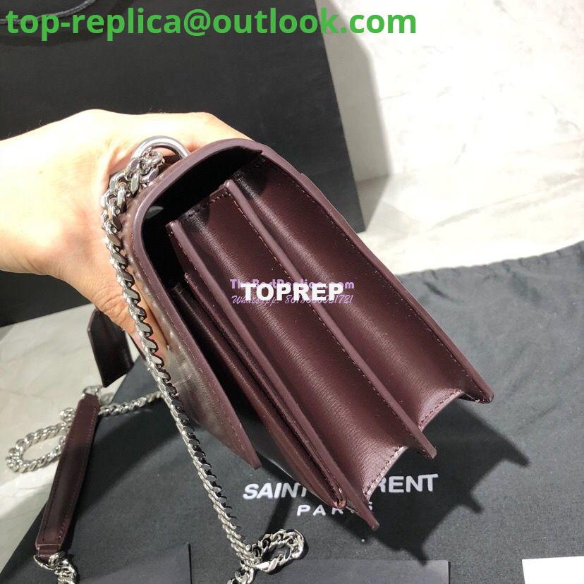 Replica YSL Saint Laurent Sunset Medium In Smooth Leather 442906 Dark Red Silver Hardware 5 Replica YSL Saint Laurent Sunset Medium In Smooth Leather 442906 Dark Red Silver Hardware 5
