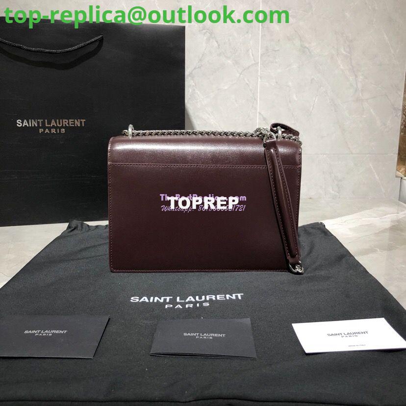 Replica YSL Saint Laurent Sunset Medium In Smooth Leather 442906 Dark Red Silver Hardware 9 Replica YSL Saint Laurent Sunset Medium In Smooth Leather 442906 Dark Red Silver Hardware 9