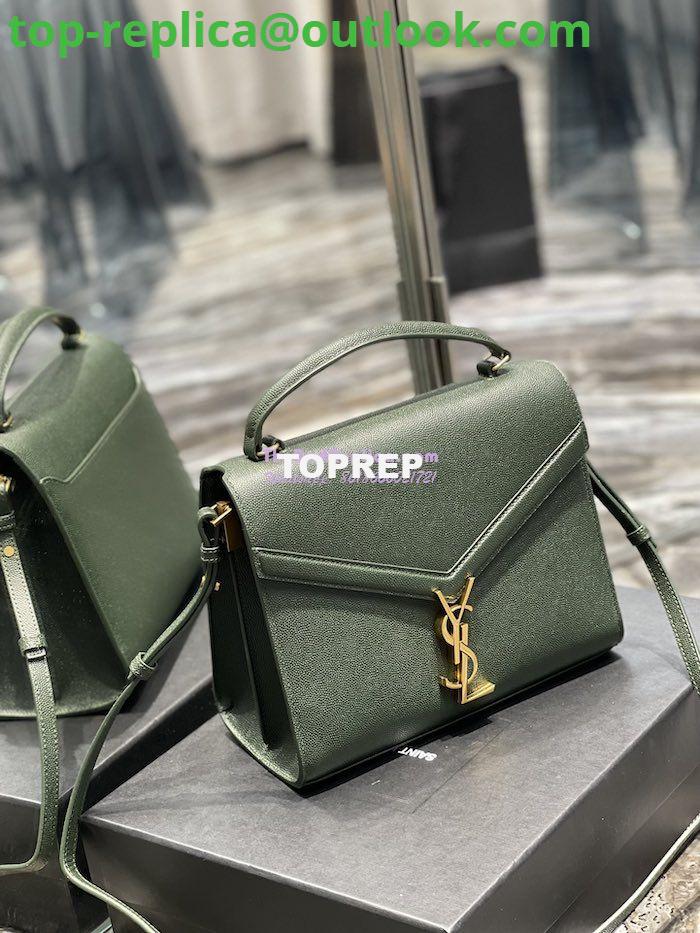 Replica YSL Saint Laurent Cassandra Top Handle Medium Bag In Grain De Poudre Leather Green 3 Replica YSL Saint Laurent Cassandra Top Handle Medium Bag In Grain De Poudre Leather Green 3