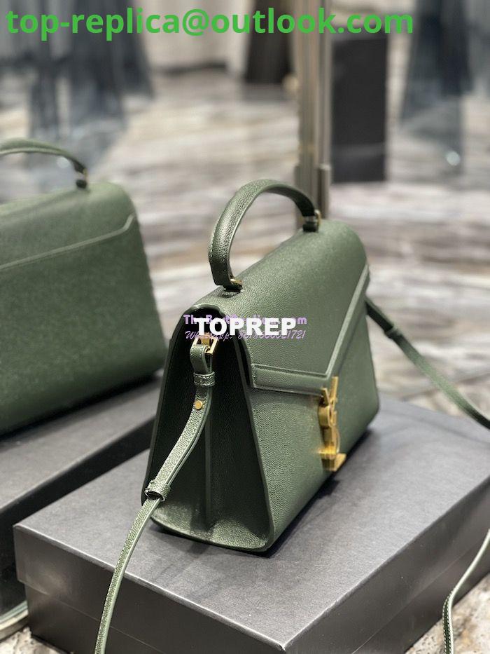 Replica YSL Saint Laurent Cassandra Top Handle Medium Bag In Grain De Poudre Leather Green 4 Replica YSL Saint Laurent Cassandra Top Handle Medium Bag In Grain De Poudre Leather Green 4