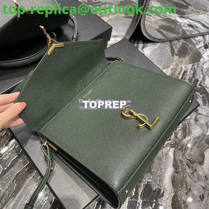 Replica YSL Saint Laurent Cassandra Top Handle Medium Bag In Grain De Poudre Leather Green 7 Replica YSL Saint Laurent Cassandra Top Handle Medium Bag In Grain De Poudre Leather Green 7