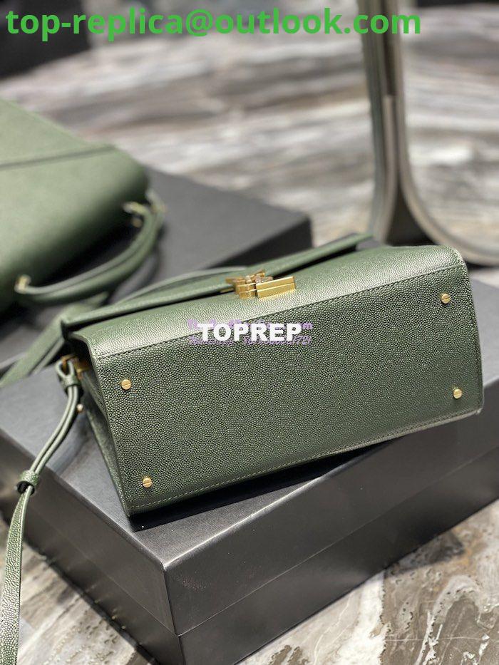 Replica YSL Saint Laurent Cassandra Top Handle Medium Bag In Grain De Poudre Leather Green 10 Replica YSL Saint Laurent Cassandra Top Handle Medium Bag In Grain De Poudre Leather Green 10