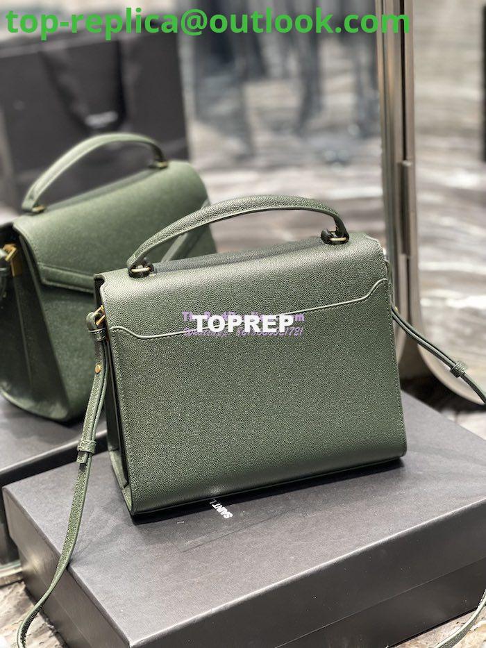 Replica YSL Saint Laurent Cassandra Top Handle Medium Bag In Grain De Poudre Leather Green 11 Replica YSL Saint Laurent Cassandra Top Handle Medium Bag In Grain De Poudre Leather Green 11