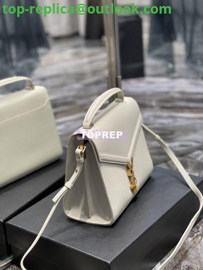 Replica YSL Saint Laurent Cassandra Top Handle Medium Bag In Grain De Poudre Leather Blanc 4 Replica YSL Saint Laurent Cassandra Top Handle Medium Bag In Grain De Poudre Leather Blanc 4