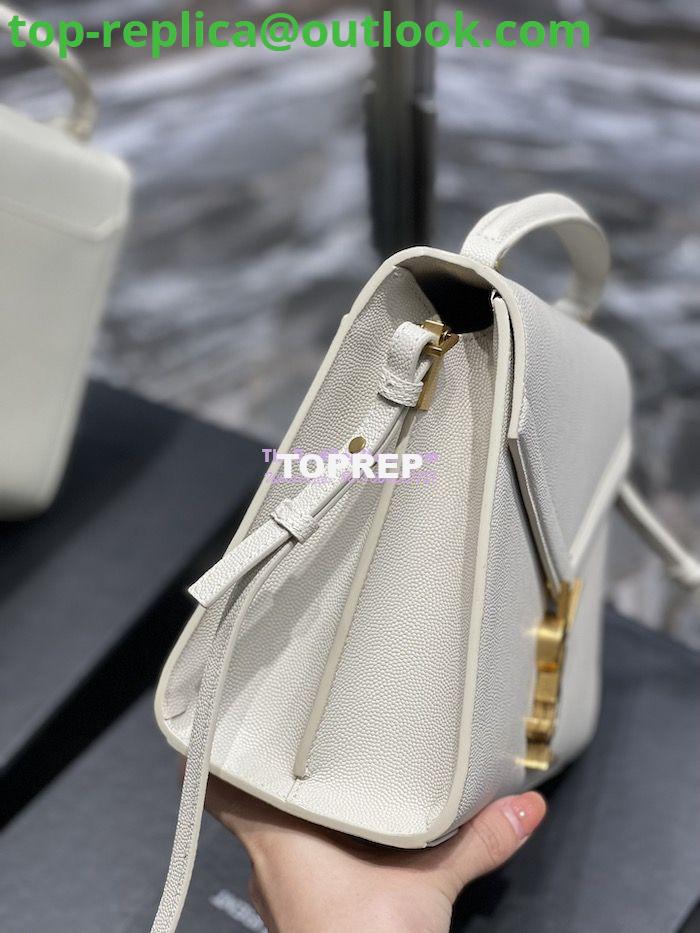 Replica YSL Saint Laurent Cassandra Top Handle Medium Bag In Grain De Poudre Leather Blanc 6 Replica YSL Saint Laurent Cassandra Top Handle Medium Bag In Grain De Poudre Leather Blanc 6