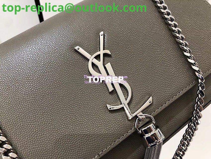 Replica YSL Saint Laurent Kate Bag With Tassel In Grain De Poudre Leather 354119 Grey 4 Replica YSL Saint Laurent Kate Bag With Tassel In Grain De Poudre Leather 354119 Grey 4