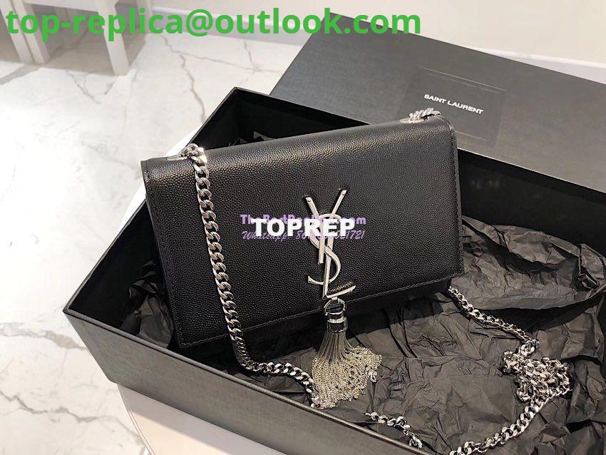 Replica YSL Saint Laurent Kate Bag With Tassel In Grain De Poudre Leather 354119 Black Silver Hardware 9 Replica YSL Saint Laurent Kate Bag With Tassel In Grain De Poudre Leather 354119 Black Silver Hardware 9