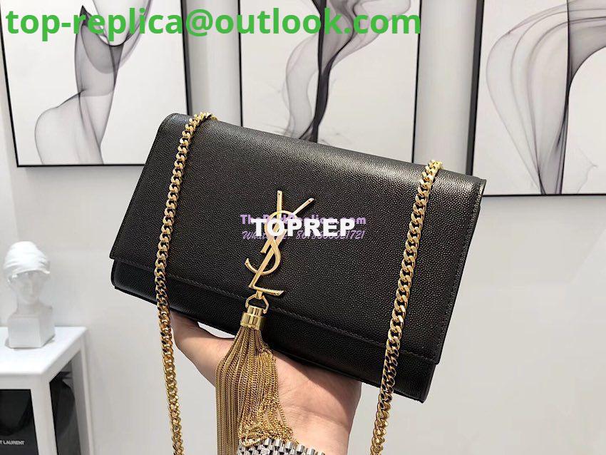 Replica YSL Saint Laurent Kate Bag With Tassel In Grain De Poudre Leather 354119 Black 2 Replica YSL Saint Laurent Kate Bag With Tassel In Grain De Poudre Leather 354119 Black 2