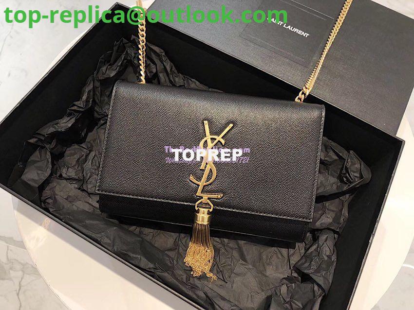 Replica YSL Saint Laurent Kate Bag With Tassel In Grain De Poudre Leather 354119 Black 10 Replica YSL Saint Laurent Kate Bag With Tassel In Grain De Poudre Leather 354119 Black 10