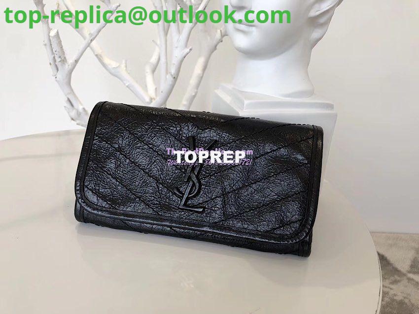 Replica YSL Saint Laurent Niki Large Wallet In Crinkled Vintage Leather Replica YSL Saint Laurent Niki Large Wallet In Crinkled Vintage Leather