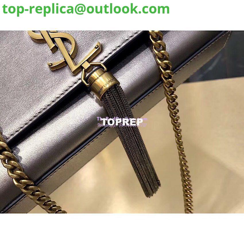 Replica YSL Saint Laurent Kate Chain Wallet With Tassel In Laminated Leather 452159 Brown Metallic 3 Replica YSL Saint Laurent Kate Chain Wallet With Tassel In Laminated Leather 452159 Brown Metallic 3