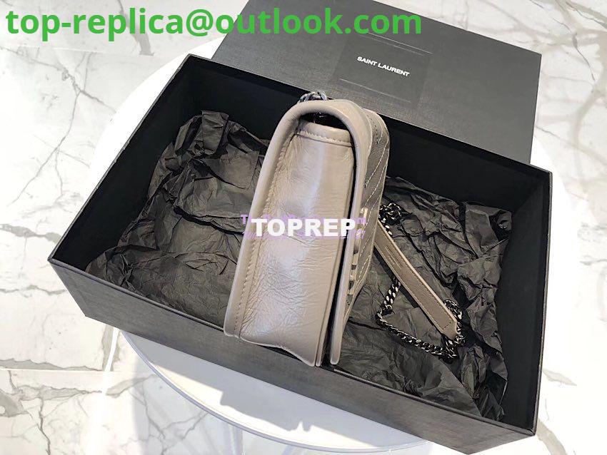 Replica YSL Saint Laurent Niki Chain Wallet In Crinkled Vintage Leather 583103 Fog 5 Replica YSL Saint Laurent Niki Chain Wallet In Crinkled Vintage Leather 583103 Fog 5