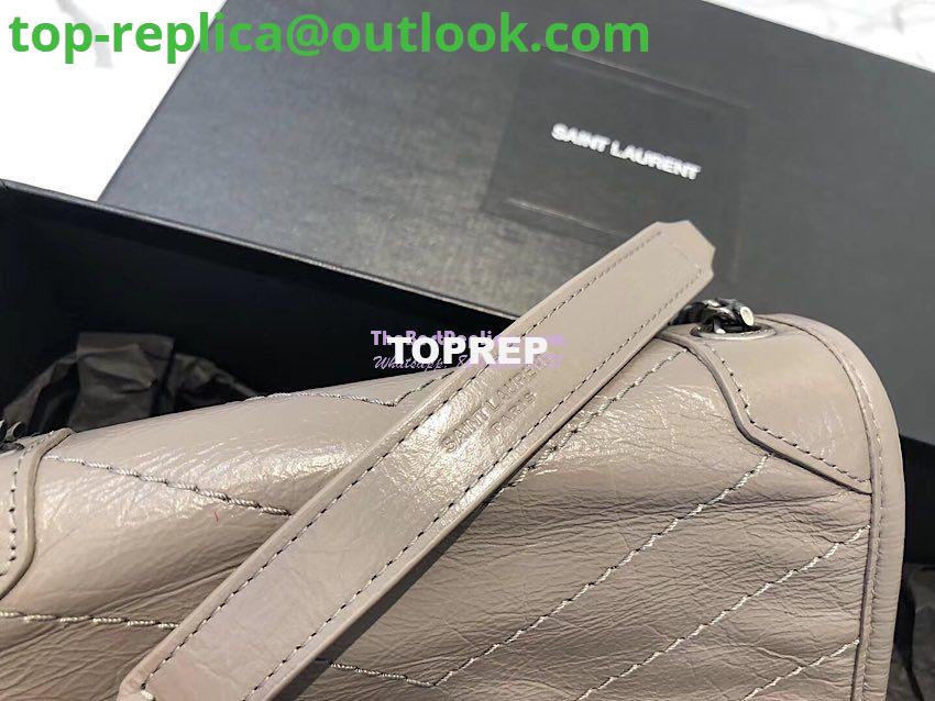 Replica YSL Saint Laurent Niki Chain Wallet In Crinkled Vintage Leather 583103 Fog 6 Replica YSL Saint Laurent Niki Chain Wallet In Crinkled Vintage Leather 583103 Fog 6