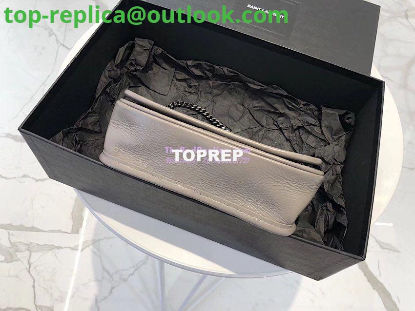 Replica YSL Saint Laurent Niki Chain Wallet In Crinkled Vintage Leather 583103 Fog 8 Replica YSL Saint Laurent Niki Chain Wallet In Crinkled Vintage Leather 583103 Fog 8