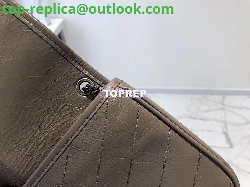 Replica YSL Saint Laurent Niki Chain Wallet In Crinkled Vintage Leather 583103 Fog 9 Replica YSL Saint Laurent Niki Chain Wallet In Crinkled Vintage Leather 583103 Fog 9