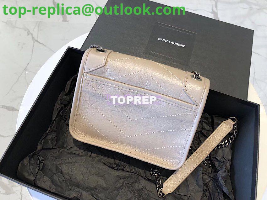Replica YSL Saint Laurent Niki Chain Wallet In Crinkled Vintage Leather 583103 Light Natural 6 Replica YSL Saint Laurent Niki Chain Wallet In Crinkled Vintage Leather 583103 Light Natural 6