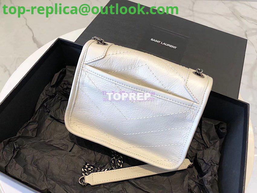 Replica YSL Saint Laurent Niki Chain Wallet In Crinkled Vintage Leather 583103 Blanc 9 Replica YSL Saint Laurent Niki Chain Wallet In Crinkled Vintage Leather 583103 Blanc 9