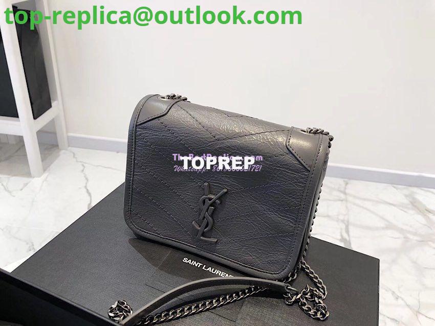 Replica YSL Saint Laurent Niki Chain Wallet In Crinkled Vintage Leather 583103 Storm 3 Replica YSL Saint Laurent Niki Chain Wallet In Crinkled Vintage Leather 583103 Storm 3