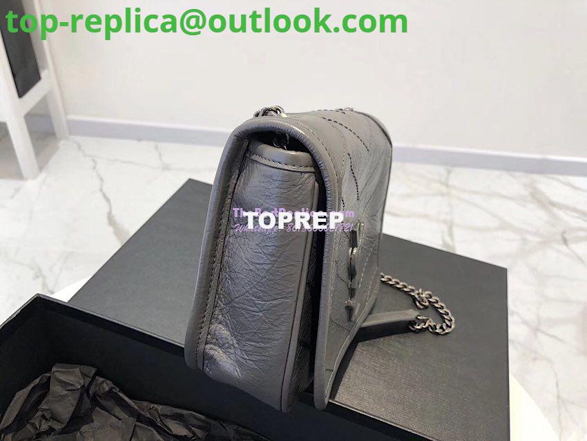 Replica YSL Saint Laurent Niki Chain Wallet In Crinkled Vintage Leather 583103 Storm 6 Replica YSL Saint Laurent Niki Chain Wallet In Crinkled Vintage Leather 583103 Storm 6