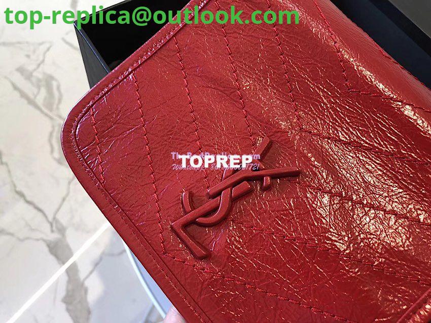 Replica YSL Saint Laurent Niki Chain Wallet In Crinkled Vintage Leather 583103 Red 4 Replica YSL Saint Laurent Niki Chain Wallet In Crinkled Vintage Leather 583103 Red 4