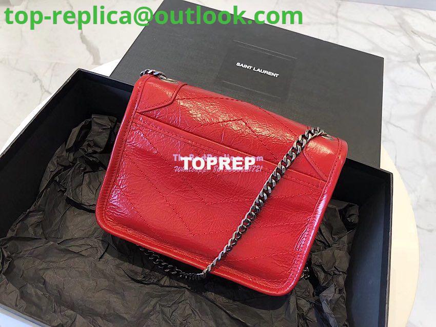 Replica YSL Saint Laurent Niki Chain Wallet In Crinkled Vintage Leather 583103 Red 6 Replica YSL Saint Laurent Niki Chain Wallet In Crinkled Vintage Leather 583103 Red 6