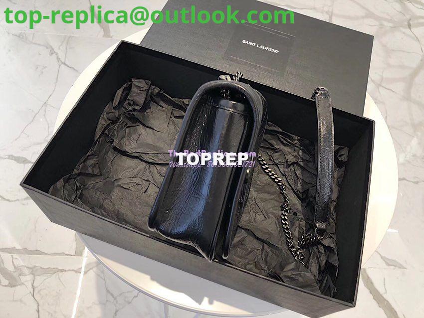 Replica YSL Saint Laurent Niki Chain Wallet In Crinkled Vintage Leather 583103 Black 5 Replica YSL Saint Laurent Niki Chain Wallet In Crinkled Vintage Leather 583103 Black 5